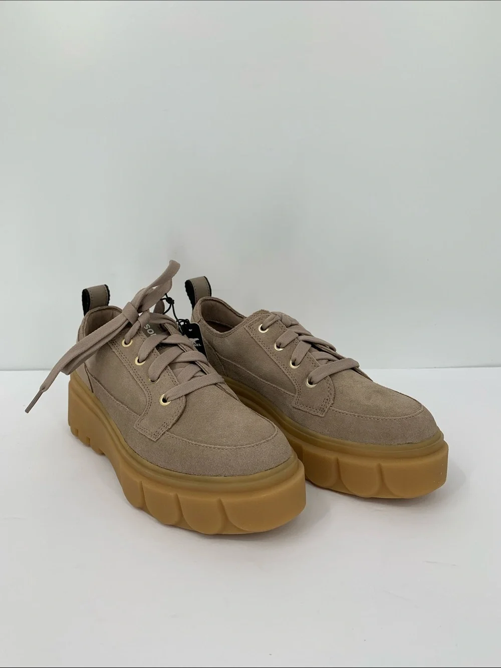 Sorel Caribou X sneaker tan suede leather Waterproof chunky platform new 9.5